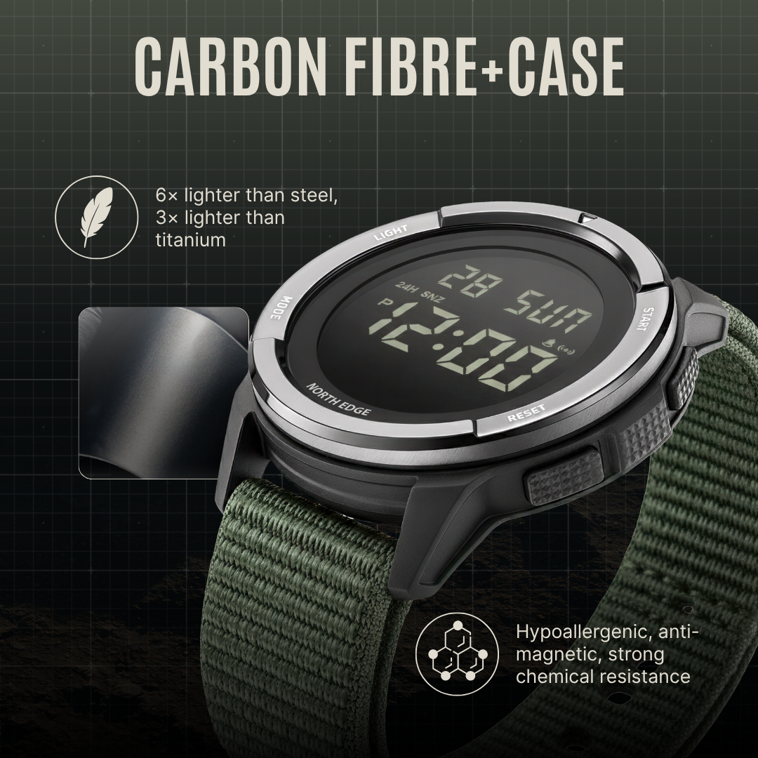 NorthEdge 45 — Carbon Fiber Digital Adventure Watch