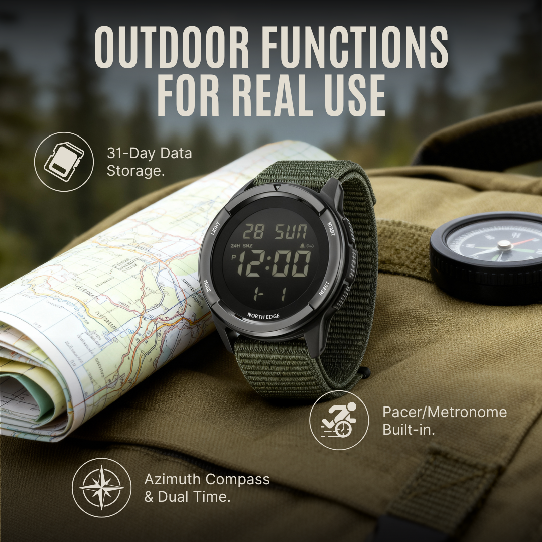 NorthEdge 45 — Carbon Fiber Digital Adventure Watch