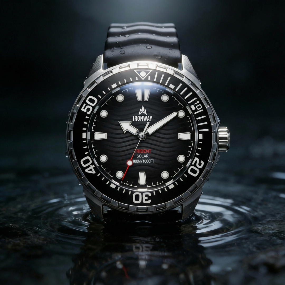 Ironway Trident 300 — Solar 30ATM Dive Watch