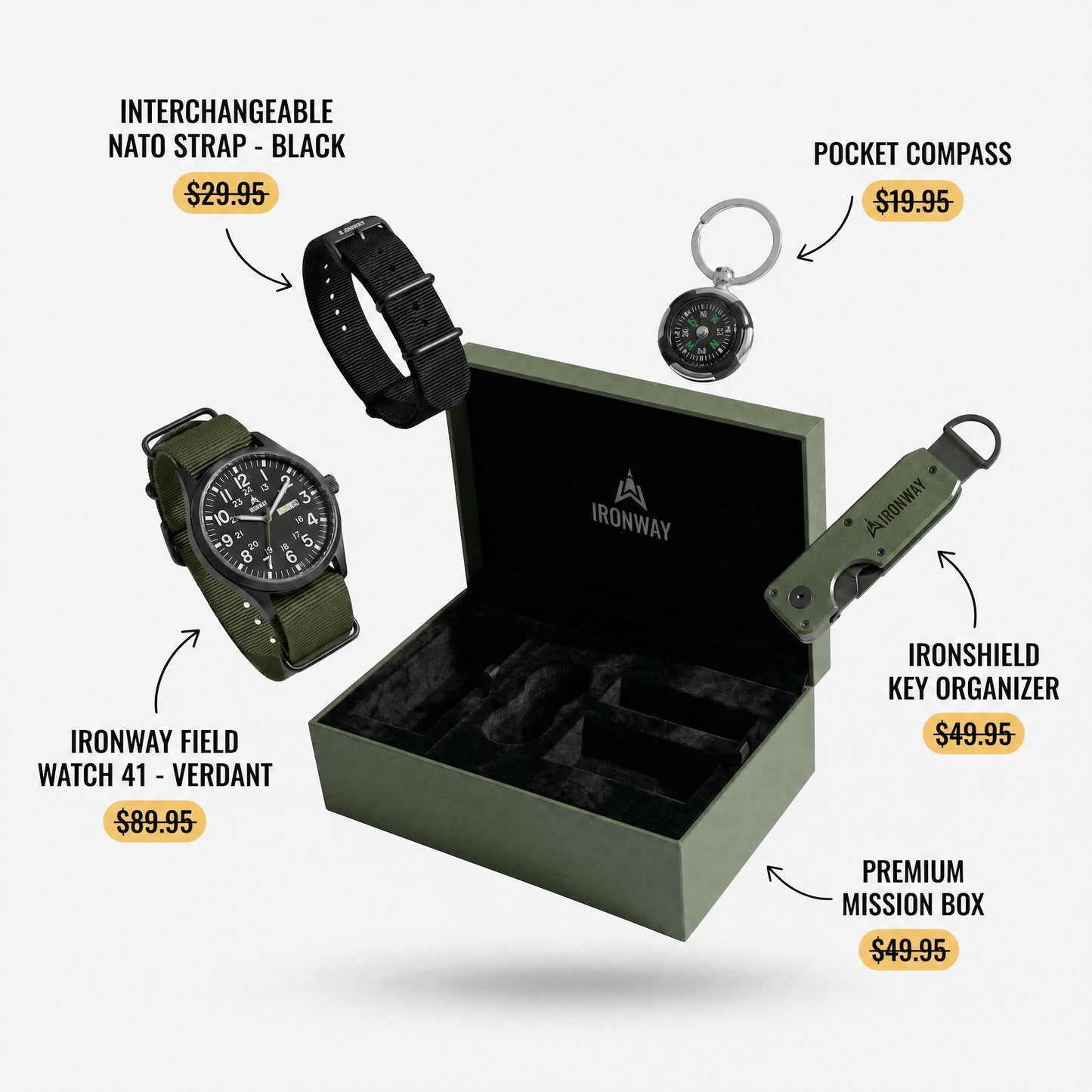 Ironway Field Watch 41 — Built for Every Condition